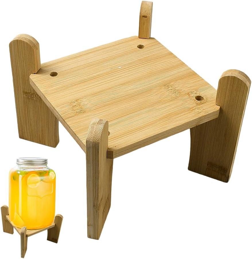 BENECREAT 2 Sets BurlyWood Bamboo Dispenser Stand, Beverage Dispenser Stand Glass Drink Dispenser for Home, Parties, Catering Events, 7.28x7.28x5.12 Inch BENECREAT 2 Sets BurlyWood Bamboo Dispenser Stand, Beverage Dispenser Stand Glass Drink Dispenser for Home, Parties, Catering Events, 7.28x7.28x5.12 Inch