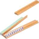 Yellow Mountain Imports American Mahjong Set, Jade Horizon 166 Tiles with Wooden Racks & Pushers, Wright Patterson Scoring Coins, Dice, Wind Indicator, and Soft Beige Case, Medium