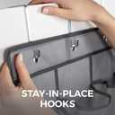 2 x HOME GENIE Over the Door Hanging Shoe Organizer, 24 Breathable Mesh Pockets, Closet Rack Storage Holder, Stay in Place Hooks Hang on Closets, Hanger Holds Up to 40 lbs for Shoes, Accessories, Gray (Pack of 1)