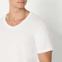 Amazon Essentials Men's V-Neck Undershirt, Breathable Cotton, Pack of 6, Medium Grey Heather/White, Large