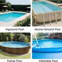 TidyMister Heavy Duty Pool Vacuum Head with Swivel Handle -Extra-Wide Weighted Vac Heads Side Brush & Wheels for Vinyl Liner-Deep Cleaning for Inground & Above Ground Swimming Pool - Orange