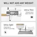 Lightweight Purse Organizer Insert Compatible with Coach City 30 Tote Bags, Zipper Bag Organizer with Cup Holder, 9 Pockets Handbag Stroage Travel Dividers,White-Beige/Medium