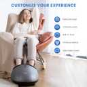 Breo Foot Massager Machine with Heat, Shiatsu Deep Tissue Kneading & Rolling Massage for Pain Relief & Relaxation, Electric Foot Massager Fits Feet Up to Men Size 12, Perfect for Home & Office Use