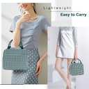 EurCross Elegant Green White Check Lunch Bag for Women, Lightweight and Portable Insulated Small Lunch Box Tote Bag for Adult Outdoors, Daily-use, Work, Short Trips