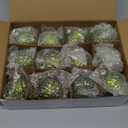 Jenaai 12 Pcs 2.36 Inch Lime Green Glass Christmas Ball Ornaments Vintage Christmas Tree Decorations Mercury Glass Hanging Ornaments for Trees Xmas Holiday Party Garland DIY Craft Supplies, 6 Style