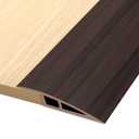 Vinyl Door Threshold Flooring Transition Strip Self Adhesive Carpet Edging Strip for Laminate Doorway Edge Threshold from 3/5" to 4/5" (Brown Wood Grain, 3.3 Ft)