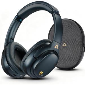 1Mii E700 Wireless Bluetooth Over Ear Headphones with Active Noise Canceling, Hi-Res Audio LDAC/aptX Low Latency for Airplane Travel Overhead Comfort, 54H Playtime, Custom EQ via App - Blue