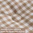 Queen Comforter Set, Modern Plaid Checkered Bedding, Tan Gingham Brown Grid Bed Comforter, Soft Fluffy Breathable Farmhouse Dorm Bedding, All Seasons 3 Piece Set | Gingham, Tan Gingham, Queen(90"x90")
