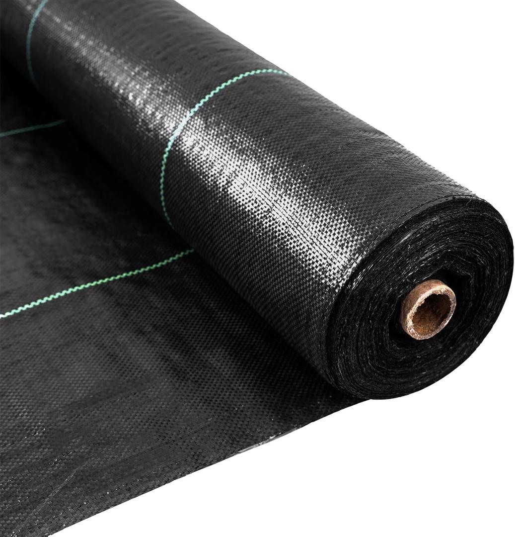 Weed Barrier Fabric 3.2oz Heavy Duty - 3ft x 300ft Landscape Fabric | Easy Install & Rugged Plastic Ground Cover Weed Barrier with UV Protection for Gardens, Landscaping Fabric (3ftx300ft)