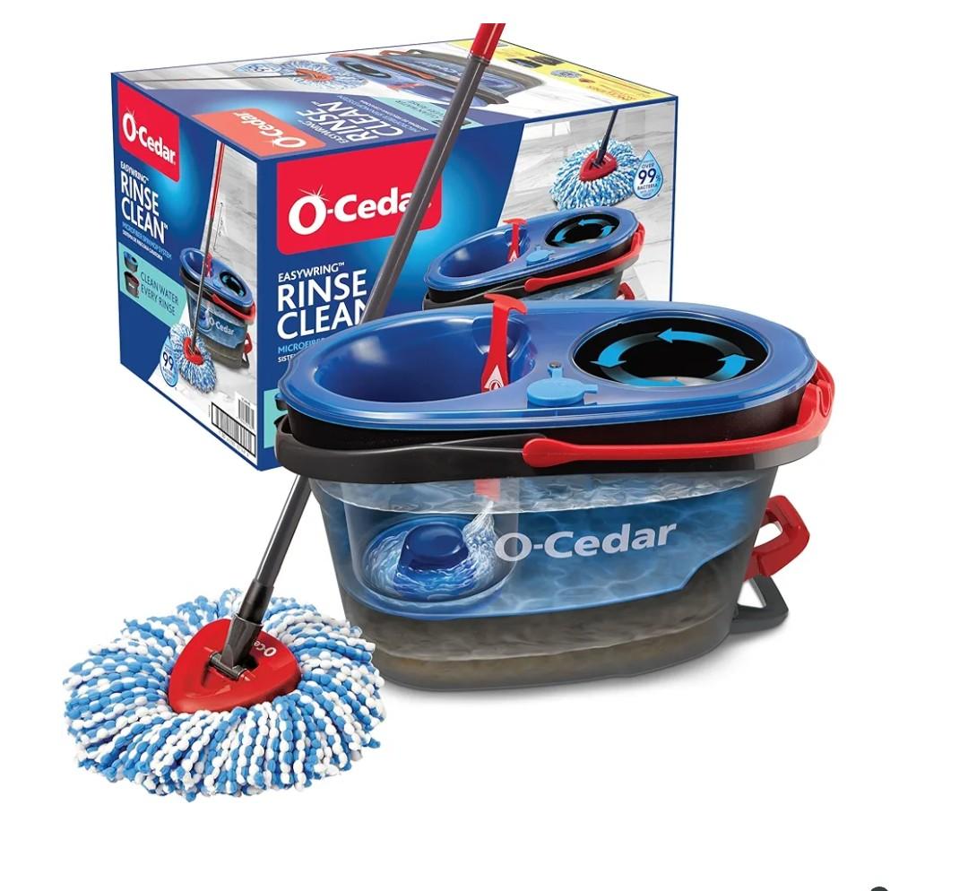 O-Cedar RinseClean Spin Mop & Bucket System | Clean with Clean Water | Removes 99% of Bacteria
