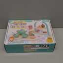 Atoylink Wooden Tea Party Set for Little Girls 28 Pcs Toddler Tea Set with Cupcake Stand & Food Pretend Play Accessories Kids Kitchen Playset Wooden Toys for 2 3 4 5 6 Year Old Girl Birthday Gift