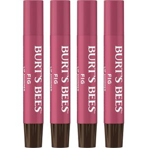 Burt's Bees Shimmer Lip Tint Set, Tinted Lip Balm Stick, Moisturizing for All Day Hydration with Natural Origin Glowy Pigmented Finish & Buildable Color, Fig (4-Pack)