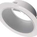 NICOR Lighting 6 inch White Recessed Baffle Trim, Fits 6 inch Housings (17510)