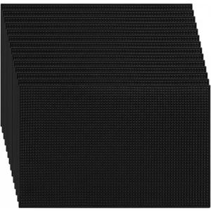 Tioncy 6 Pcs Bar Mat for Countertop 18 x 12 Inch Non Slip Cocktail Rubber Coffee Bar Service Mat for Bartending Hot Dishes Restaurants Barbershop Clippers Hot Pads, Black