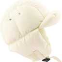 2 x Women Winter-Warm Down-Trapper-Caps Cold-Weather Earflap-Hats Inner-Caps Puffy-Lightweight Balaclava-Caps Medium (Beige)