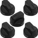 5 Pcs W10339442 Stove Knobs Replacement for Whirl-Pool Gas Range Stove Replace 2311008 AP6019877 PS11753188 WPW10339442 WPW10339442VP