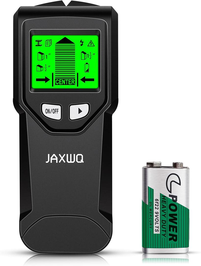 Stud Finder Wall Scanner - 5 in 1 Stud Finder Tool w/Smart Chip and HD LCD Display, Stud Detector Beam Finders for the Center and Edge of Wood AC Wire Metal Studs Joist Pipe (Charcoal)