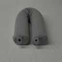 Dot&Dot Twist Memory Foam Travel Pillow for Airplanes - Travel Neck Pillow for Sleeping - Airplane Pillow for Neck Support, Chin, Lumbar and Leg - Adjustable, Bendable Neck Roll Pillow (Gray)