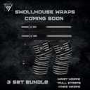 SWOLLHOUSE Knee Wraps + Wrist Wraps + Weight Lifting Straps Bundle (3 Pairs) for Weightlifting Bodybuilding Strength Training Workout Gym, Fitness Protective Set for Men & Women