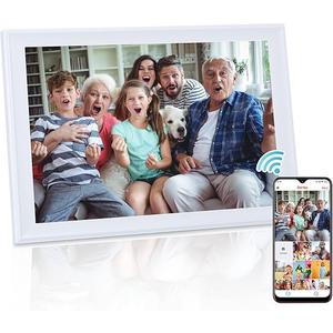 HOLULO Wifi Digital Photo Frame, 10.5‘’ Digital Picture Frame with 1920 x 1280 IPS FHD Touchscreen, 32GB Storage, Support Max 128GB U-Disk and Standard SD Card, Photo/Video App Sharing, Auto-rotate