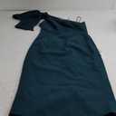 Dress the Population Womens Tiffany One Shoulder Bow Detail Midi Sheath Dress (Medium, Pine)