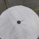 MeYouRow.C Christmas Tree Skirt 36-Inch, Festive Holiday Round Tree Mat with Double-Sided Faux Fur & Velvet, Non-Slip Waterproof Base for Xmas Decorations White (Fits 4-6 Ft Trees)