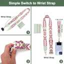 XANGNIER Clip and Go Strap for Phone with Wallet Crossbody, Phone Strap with Zippered Wallet, Adjustable Anti Theft Cellphone Lanyard for Women, Cellphone Chain Accessories Green