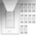 10 Pack SOZULAMP Light Switch with LED Night Light 15Amp 120/277Volt Rocker Single Pole Wall Switch, Automatic On/Off Sensor