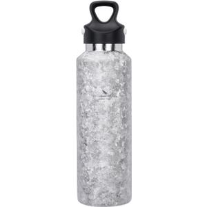 Boundless Voyage Titanium Vacuum Water Bottle Double-Walled Insulated Cup Lightweight and Leak-Proof Travel Outdoor Office School Sport Bottle (600ml silver)