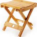 Cinnvoice Bamboo Sauna Chair, Portable Steam Sauna Seat Wooden Folding Shower Bench Stool Indoor for Shower, Leg Shaving and Foot Rest, Ideal Steam Room Seat & Home Bathroom Accessory