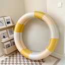 Inflatable Baby Retro Swimming Pool Family Cute Style Thickened Water Pool for Kids Indoor Outdoor Play (Yellow Stripe)