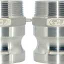 VARMHUS F Trash Pump Adapter Male Camlock x Male Pipe Threads Stainless Steel 316 (2")