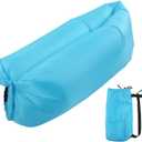 Haofy Inflatable Lounger Air Sofa, Sky Blue, Easy Inflation, Abrasion Resistant, Comfortable, Portable for Outdoor, Large