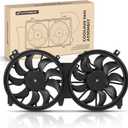 A-Premium Engine Radiator Cooling Fan Assembly Compatible with Select Nissan Models - Maxima 2009-2014, V6 3.5L - Replace# 21481ZY70A, 214819N00A