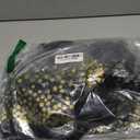 Prestee 4 Pack Gold and Black Table Cloth Rectangle Table Covers 54 x 108 Inches - Plastic Table Cloth Disposable for Parties, Dining and Events - Black Tablecloths for Weddings and Celebrations