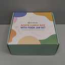 Fimibuke Kids Bento Lunch Box with Food Jar, Leakproof Toddler Bento Box with 8.5OZ Insulated Food Jar, Lunch Bag & Utensils BPA Free Dishwasher Safe 3 or 4 Compartment Container for School Girls Boys (Monster Trucks)