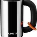 CHAKO LAB BaWang Insulated Stainless Steel Tumbler | Tumbler with Handle and Straw 33oz | Cup Holder Friendly for Travel | Leakproof Water Bottle | BPA-Free | 316 stainless steel liner| Silver