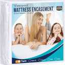 Utopia Bedding Zippered Mattress Encasement Twin, 100% Waterproof Bed Bug and Dust Mite Proof Mattress Protector, Absorbent Six-Sided Mattress Cover