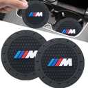 Car Cup Holder Coaster Fit for BMW M M2 M3 M4 Recessed Silicone Cupholder Coaster Interior Accessories 2.75in 2 Pack