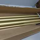 Double Curtain Rods 144 to 164 Inches with Solid Aluminum Alloy Brackets, 1 Inch Adjustable Drapery Rod, Heavy Duty Dual Curtains Rod for Window, Sliding Door, Bedroom Decoration, Warm Gold