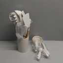 Silicone Cooking Utensils Set - AVGPD Silicone Kitchen Utensils for Cooking Wooden Handles, 446F Heat Resistant Kitchen Utensil Spatula Sets, Gadgets for Non-Stick Cookware BPA FREE (Cream White)