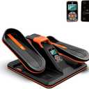 Steppers for Exercise at Home, Stair Stepper with Resistance Bands, Under Desk Elliptical 300 lbs Weight Capacity, Ellipse Leg Exerciser with LCD Monitor