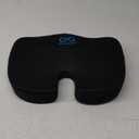 Everlasting Comfort Doctor Recommended Memory Foam Seat Cushion for Office Chairs & Car - Ergonomic Office Desk Accessories - Cushions for Tailbone Pain Relief, Sciatica & Back Support Pillow (Large, 01. Black)