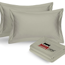 eBeddy Linens Full/Queen Dark Grey Pillow Shams Set - 20x30 Inch, Egyptian Cotton, 800-TC, Soft & Breathable with Envelope Closure - Premium, Durable, Elegant & Luxurious Bedding for Ultimate Comfort, Silver Grey