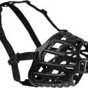 ODRIEW Dog Muzzle for Large Sized Dog - Medium Sized Dogs, Small Basket Muzzle to Prevent Biting - for Barking, Breathable, Allows Panting Drinking, Suitable for Grooming Training. (Black, XS 1)