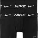 Nike Mens 3PK Dri-Fit Boxer Briefs (Medium, Black/Grey/Black)