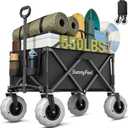SUNNYFEEL 550LBS Beach Wagon with Big Wheels for Sand - 200L Heavy Duty
Beach Cart with 9" Balloon Wheels, Wagon Cart Foldable with Adjustable Handle & All-Terrain Tires for Camping, Garden