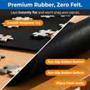 Jigsaw Puzzle Mat Roll Up 47" x 26" | 3 Sorting Trays, 3 Fastening Straps, Foam Tube, & Travel Friendly Storage Bag | Non-Slip Rubber Puzzle Matt Rollup - Up to 1500 Pieces, Large