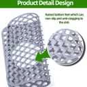 Sink Protectors for Kitchen Sink, 2PCS Silicone Kitchen Sink Mats Protector Grid for Bottom of Farmhouse Stainless Steel Porcelain 13.58 ''x 11.6 '', 13.58 x 11.6 x 0.15 inches