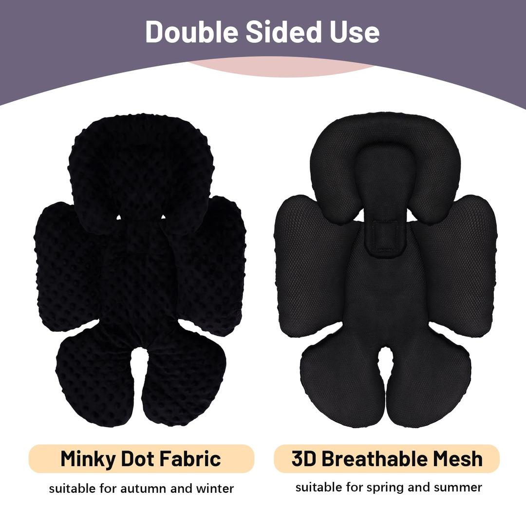 Kaseeous Baby Car Seat Cooler Pad, Mink Dot Car Seat Cooling Pad for Girls Boys, Stroller Cooling Pad with 3D Breathable Mesh, Multifunctional Infant Car Seat Cooling Insert Liner for Summer